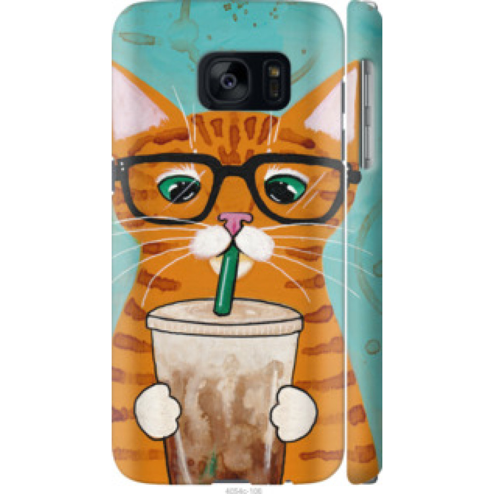 Чехол на Samsung Galaxy S7 G930F Зеленоглазый кот в очках (4054c-106)