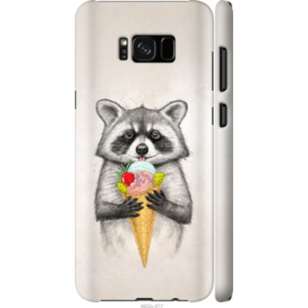 Чехол на Galaxy S8 Plus Енотик с мороженым (4602c-817)