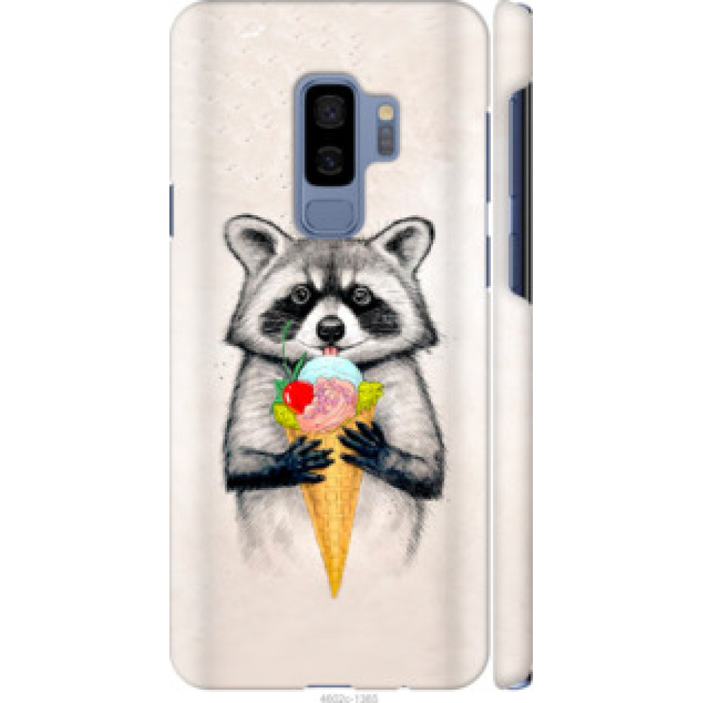 Чехол на Samsung Galaxy S9 Plus Енотик с мороженым (4602c-1365)