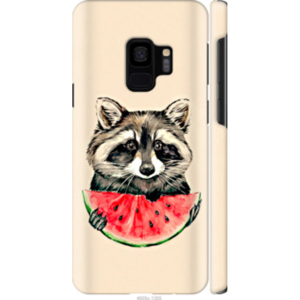 Чехол на Samsung Galaxy S9 Енотик с арбузом (4605c-1355)