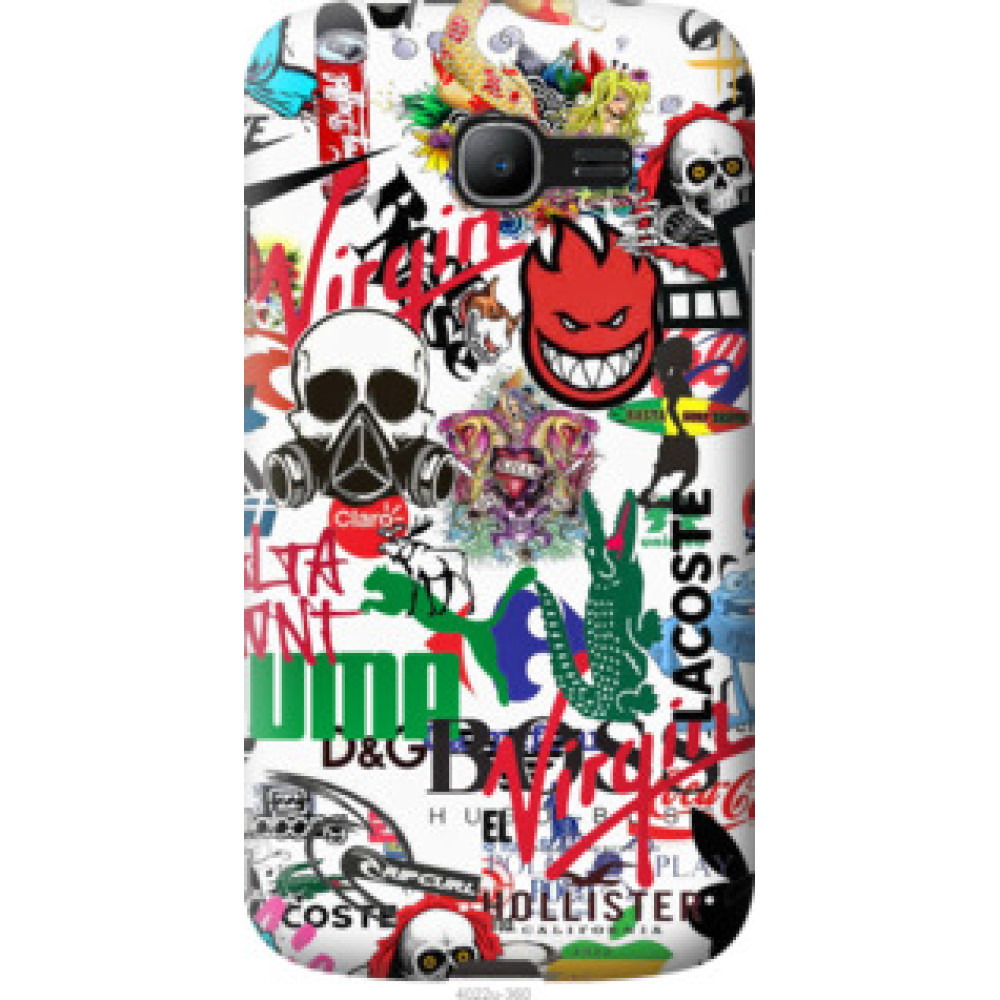 Чехол на Samsung Galaxy Star Plus S7262 Many different logos (4022u-360)