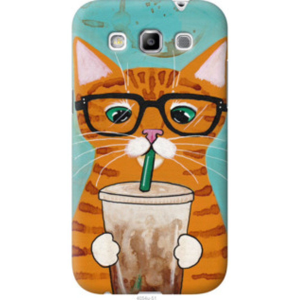 Чохол на Samsung Galaxy Win i8552 Зеленоглазый кот в очках (4054u-51)