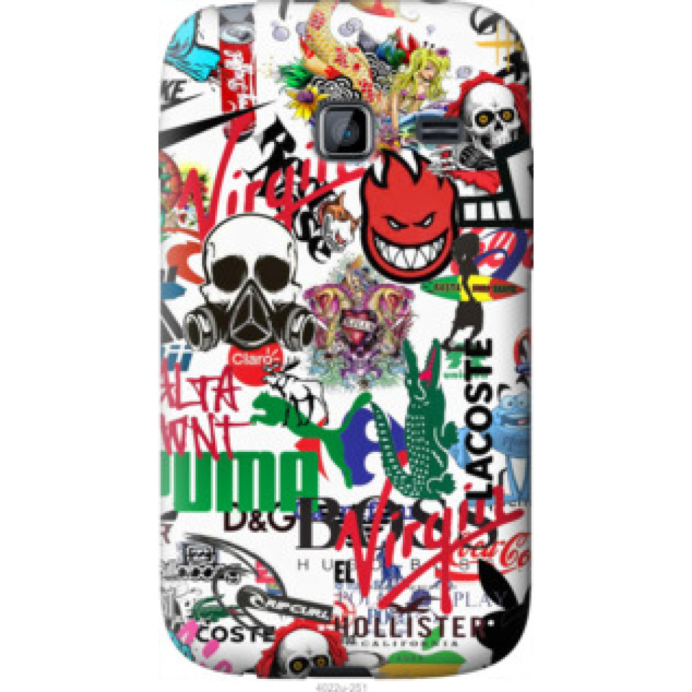 Чехол на Samsung Galaxy Y Duos S6102 Many different logos (4022u-251)