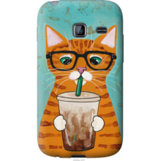 Чехол на Samsung Galaxy Y Duos S6102 Зеленоглазый кот в очках (4054u-251)