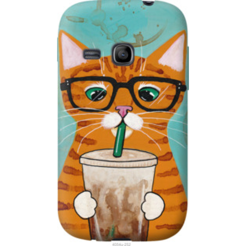 Чохол на Samsung Galaxy Young S6310 / S6312 Зеленоглазый кот в очках (4054u-252)