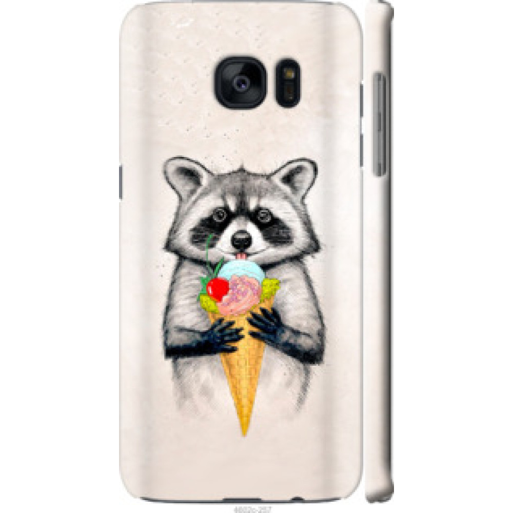 Чохол на Samsung Galaxy S7 Edge G935F Енотик с мороженым (4602c-257)