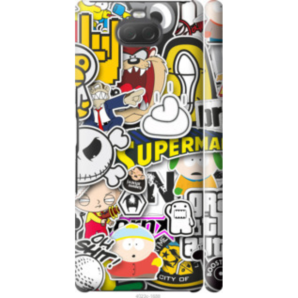 Чохол на Sony Xperia 10 I4113 Popular logos (4023c-1688)