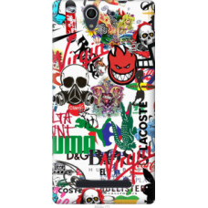 Чехол на Sony Xperia C3 D2502 Many different logos (4022u-171)
