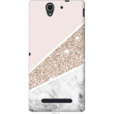 Чехол на Sony Xperia C3 D2502 Пастельный мрамор (4342u-171)
