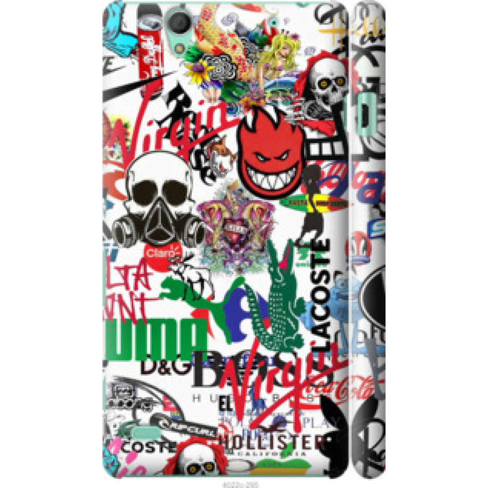 Чохол на Sony Xperia C4 E5333 Many different logos (4022c-295)