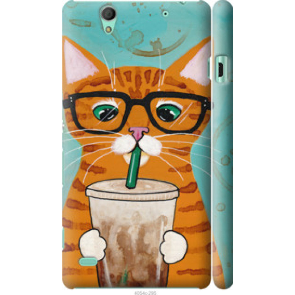 Чохол на Sony Xperia C4 E5333 Зеленоглазый кот в очках (4054c-295)