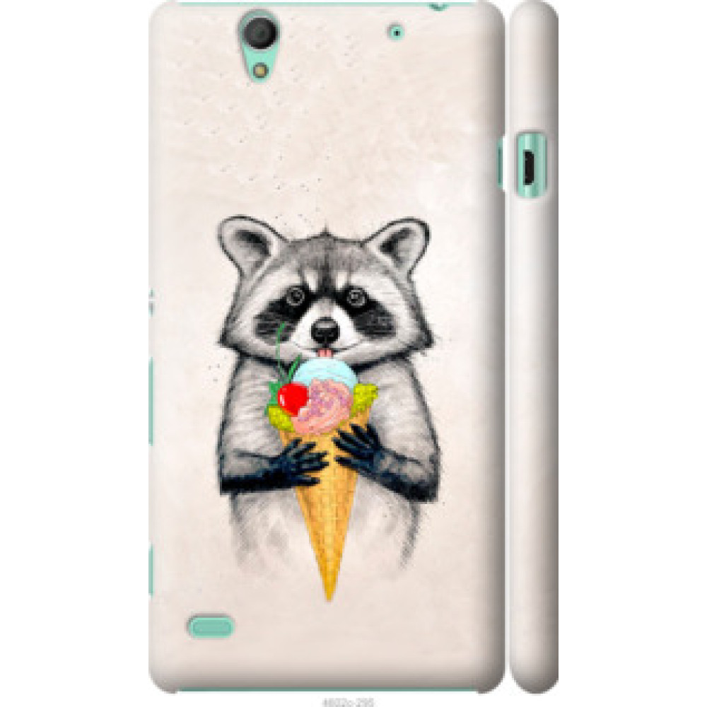 Чохол на Sony Xperia C4 E5333 Енотик с мороженым (4602c-295)
