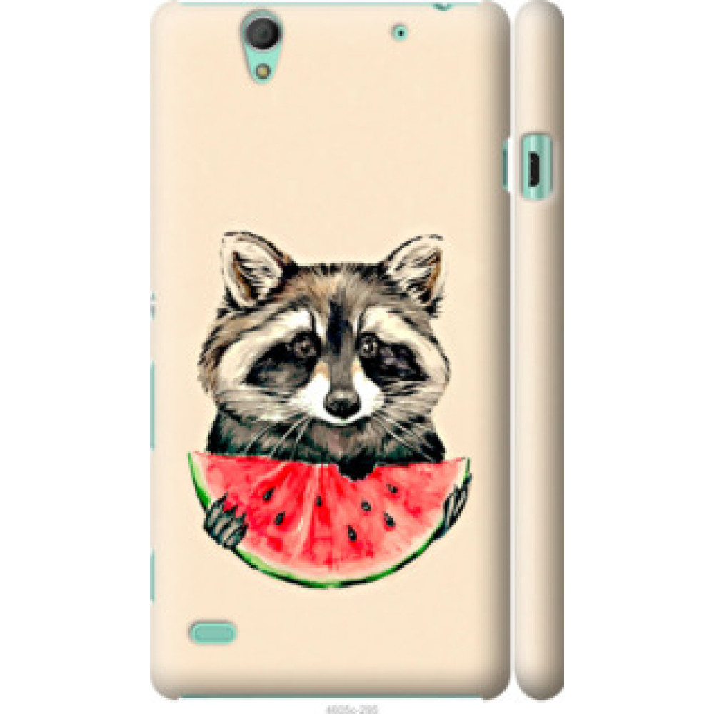 Чехол на Sony Xperia C4 E5333 Енотик с арбузом (4605c-295)