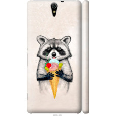 Чехол на Sony Xperia C5 Ultra Dual E5533 Енотик с мороженым (4602c-506)