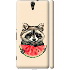 Чехол на Sony Xperia C5 Ultra Dual E5533 Енотик с арбузом (4605c-506)