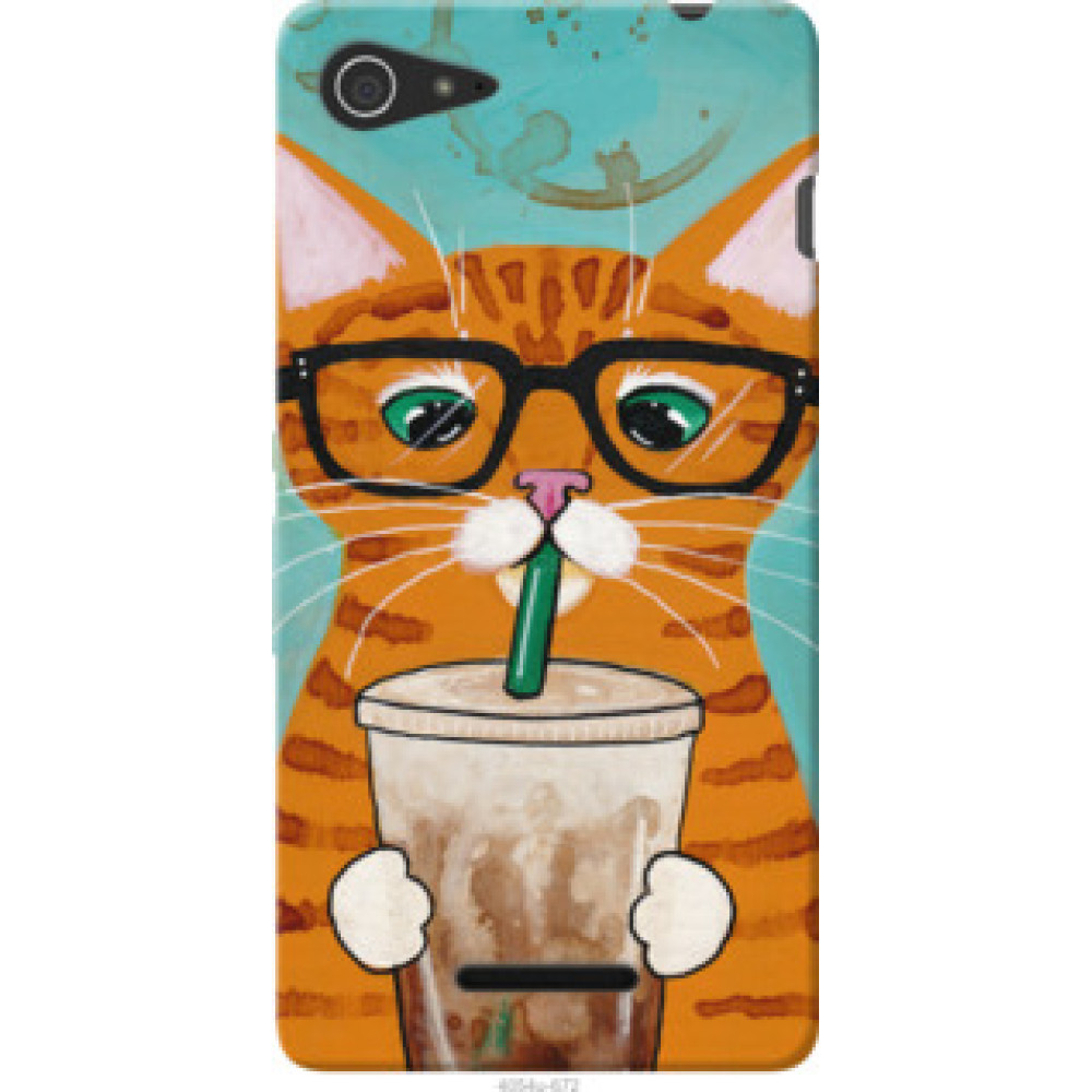 Чохол на Sony Xperia E3 D2202 Зеленоглазый кот в очках (4054u-672)