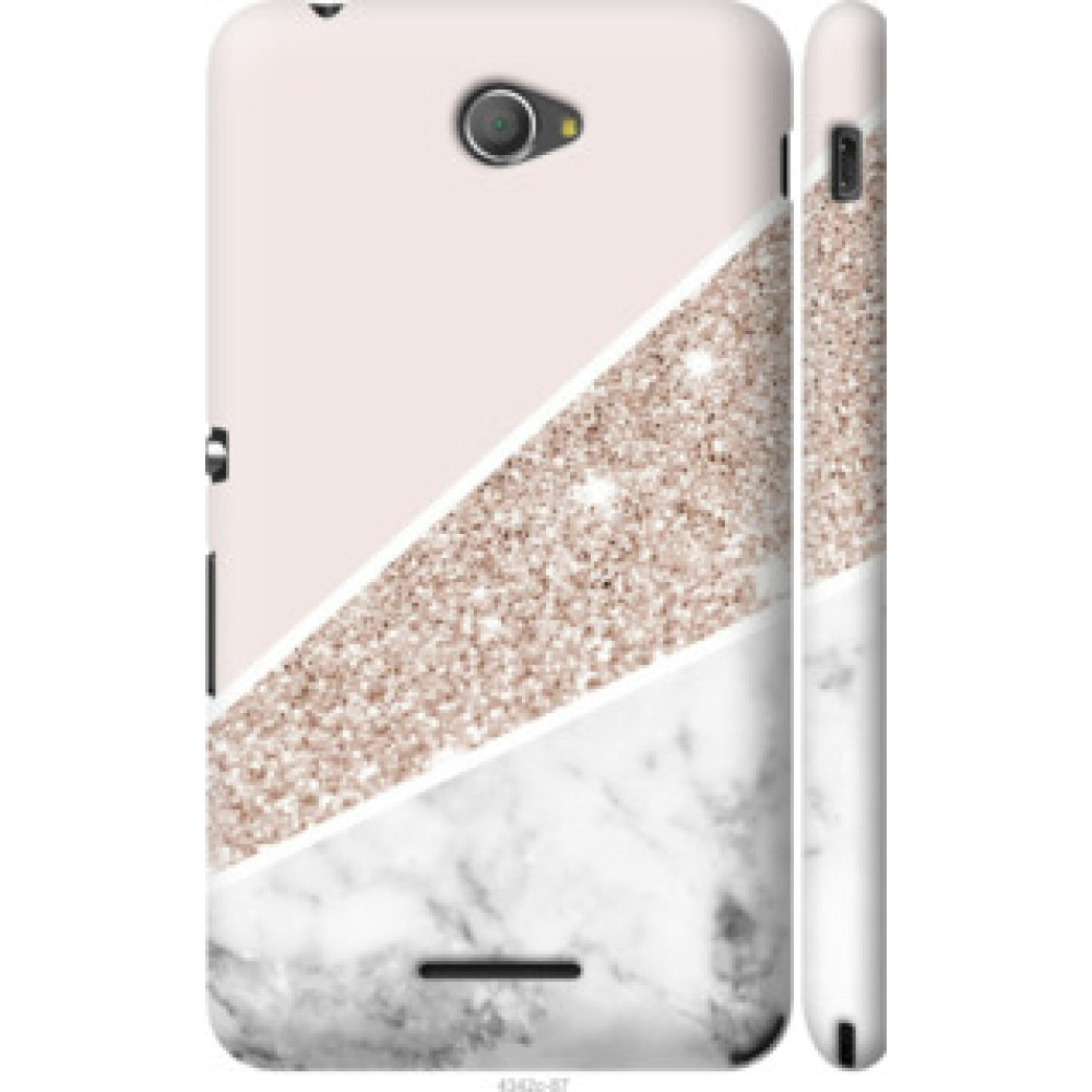 Чехол на Sony Xperia E4 Dual E2115 Пастельный мрамор (4342c-87)