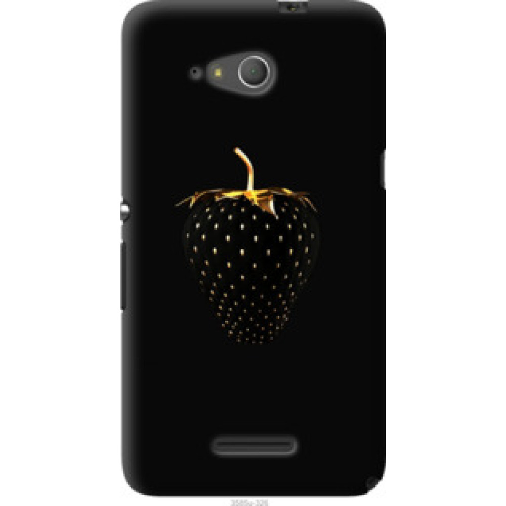 Чехол на Xperia E4g Черная клубника (3585u-326)