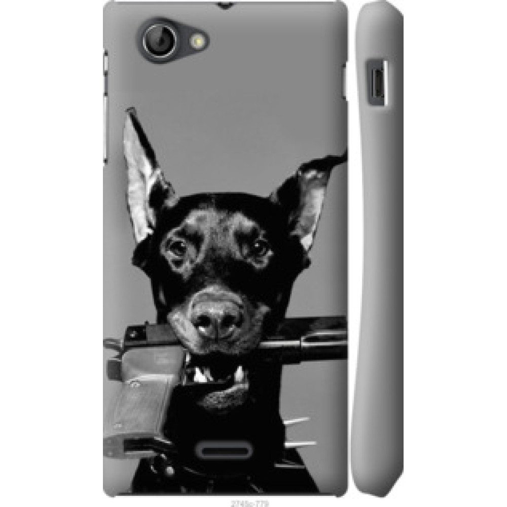 Чехол на Sony Xperia J ST26i Доберман (2745c-779)
