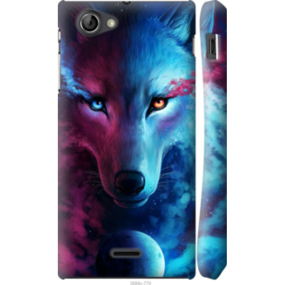 Чохол на Sony Xperia J ST26i Арт-волк (3999c-779)