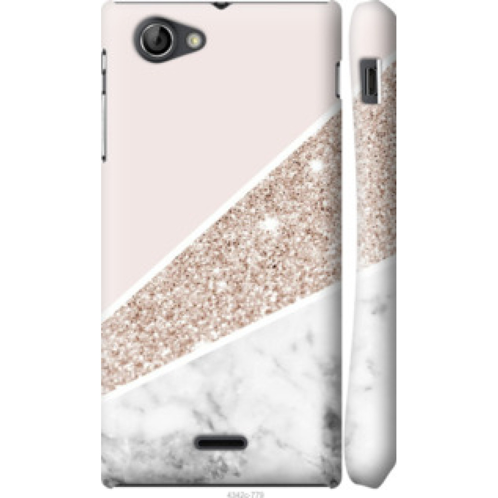 Чохол на Sony Xperia J ST26i Пастельный мрамор (4342c-779)