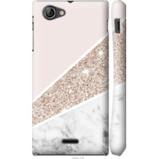 Чехол на Sony Xperia J ST26i Пастельный мрамор (4342c-779)