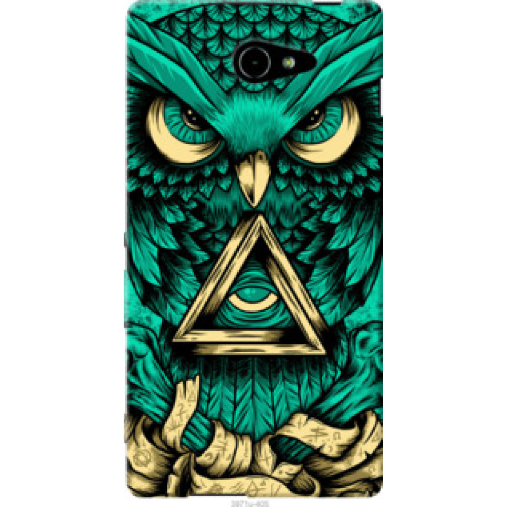 Чехол на Sony Xperia M2 Aqua D2403 Сова Арт-тату (3971u-405)