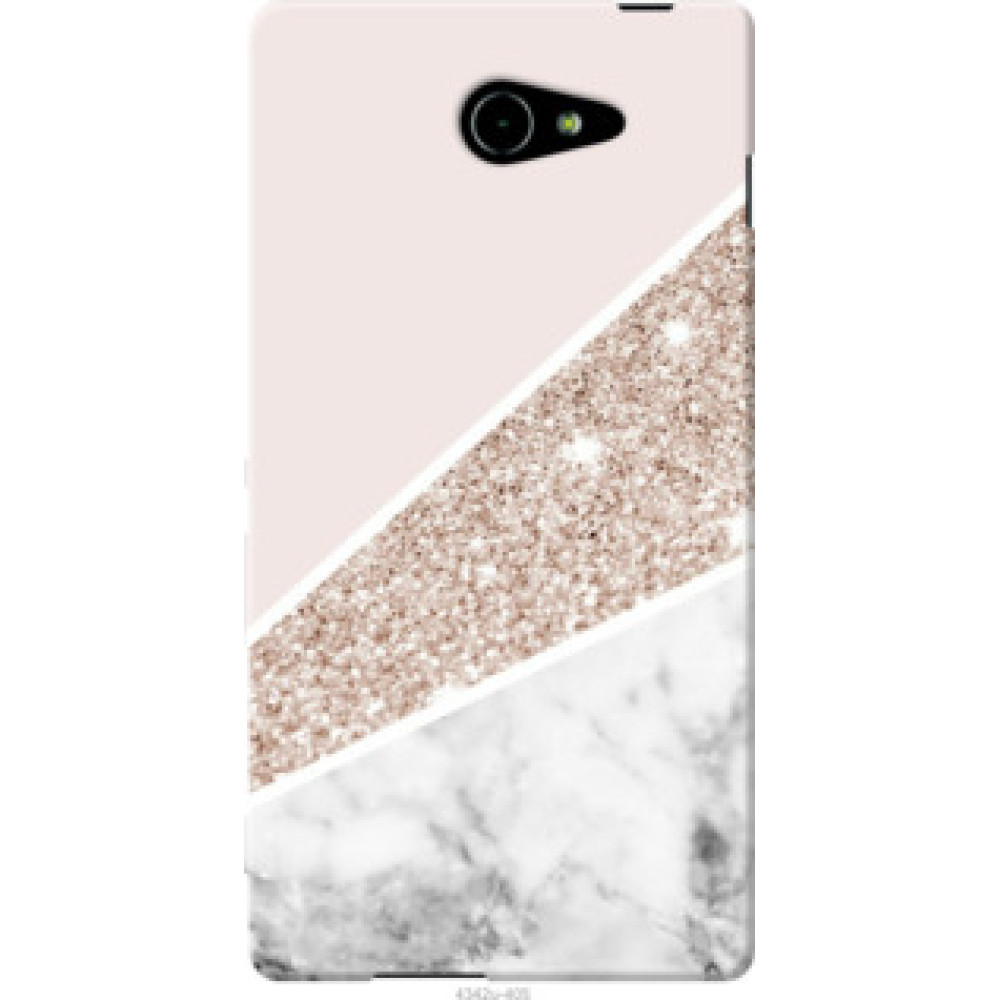 Чехол на Sony Xperia M2 Aqua D2403 Пастельный мрамор (4342u-405)