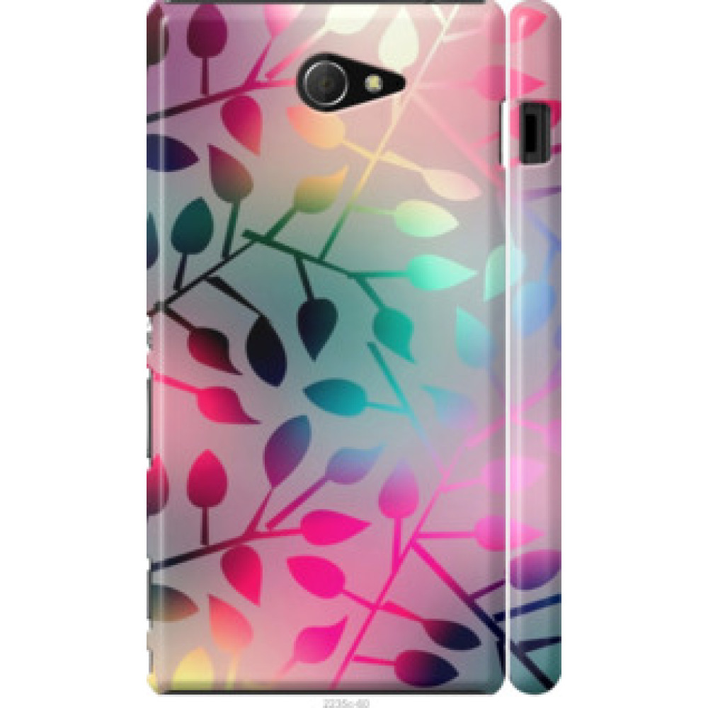 Чехол на Sony Xperia M2 dual D2302 Листья (2235c-61)