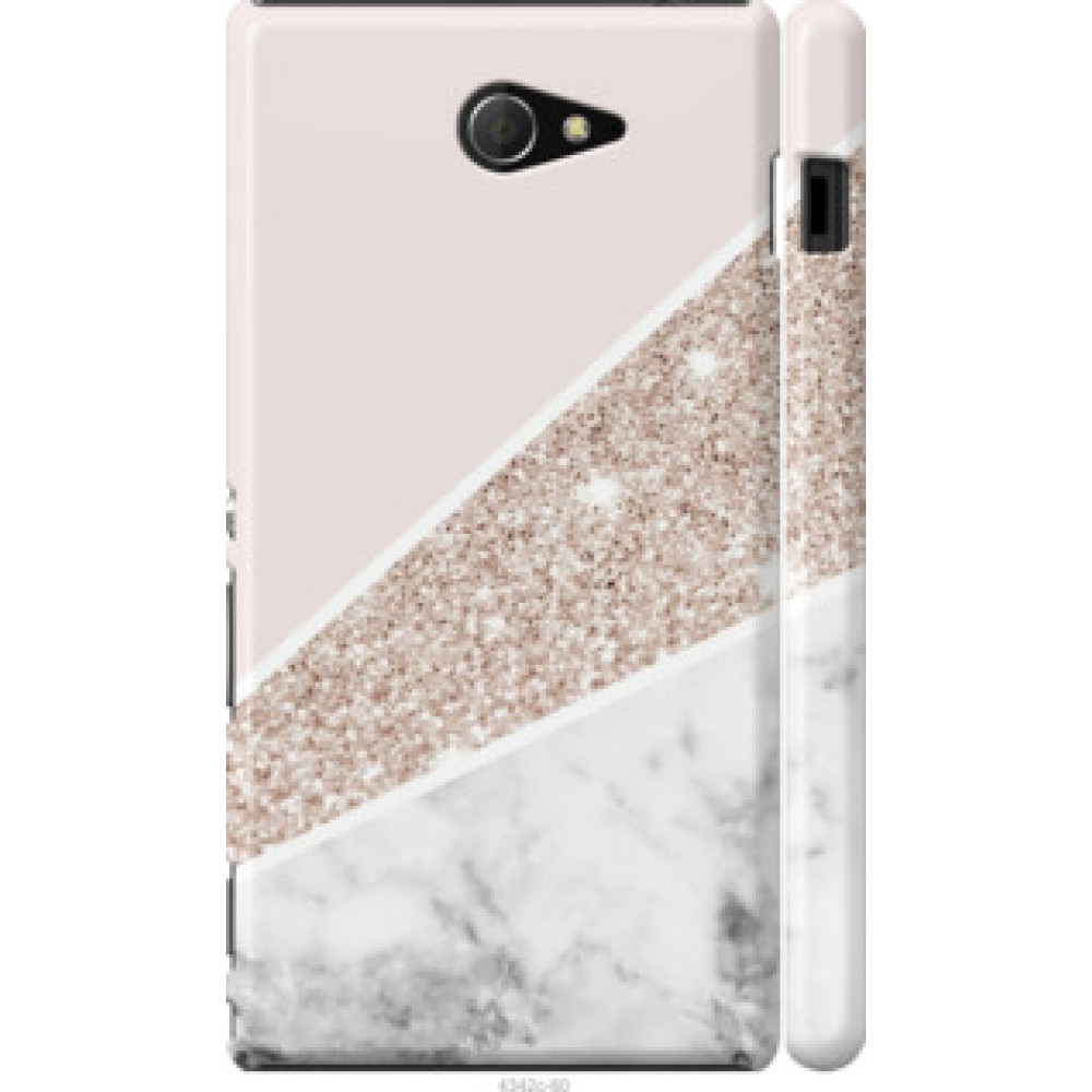 Чехол на Xperia M2 D2305 Пастельный мрамор (4342c-60)