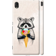 Чехол на Sony Xperia M4 Aqua E2312 Енотик с мороженым (4602c-162)