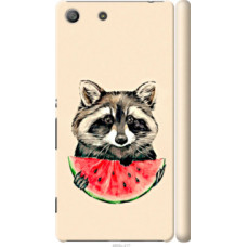 Чехол на Sony Xperia M5 E5633 Енотик с арбузом (4605c-217)