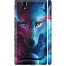 Чехол на Sony Xperia T2 Ultra Dual D5322 Арт-волк (3999c-92)