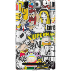 Чехол на Sony Xperia T2 Ultra Dual D5322 Popular logos (4023c-92)