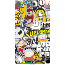 Чехол на Sony Xperia XA F3112 Popular logos (4023c-399)