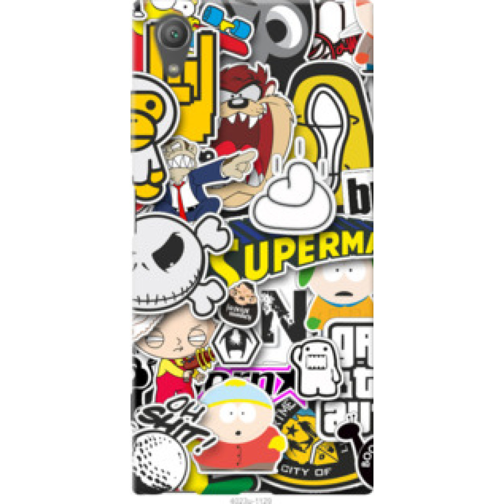 Чехол на Sony Xperia XA1 Plus G3412 Popular logos (4023u-1129)