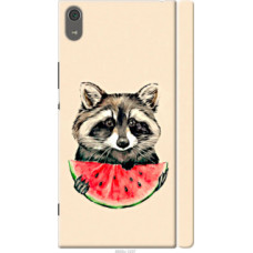Чехол на Sony Xperia XA1 Ultra G3212 Енотик с арбузом (4605c-1237)