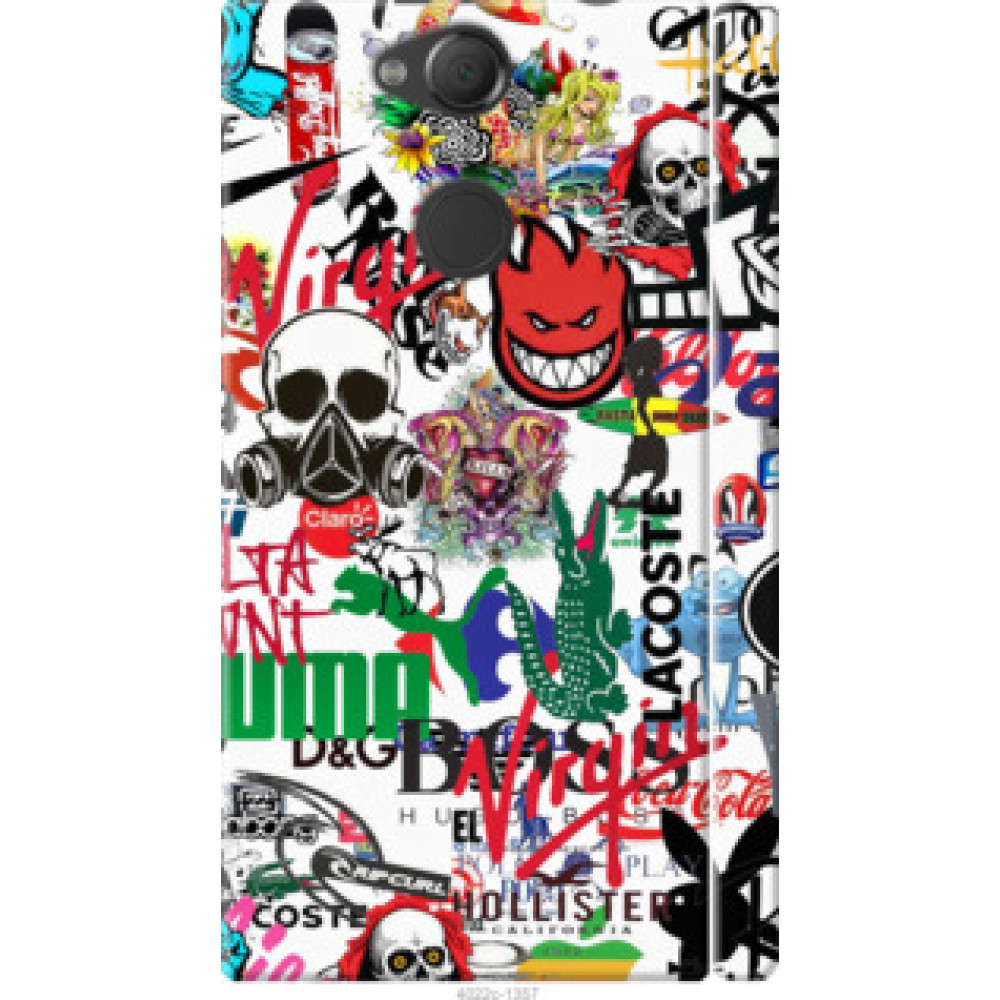 Чехол на Sony Xperia XA2 H4113 Many different logos (4022c-1357)