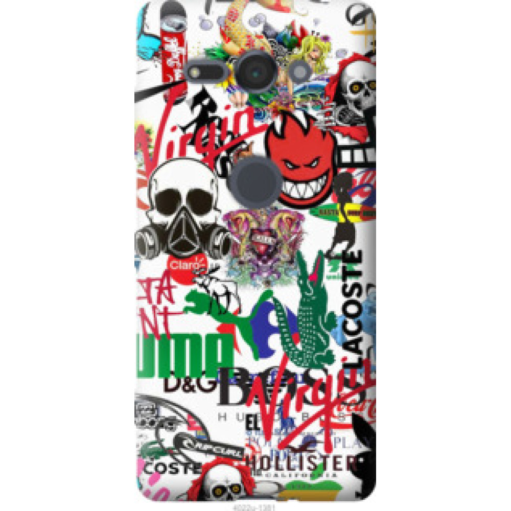 Чохол на Sony Xperia XZ2 Compact H8324 Many different logos (4022u-1381)