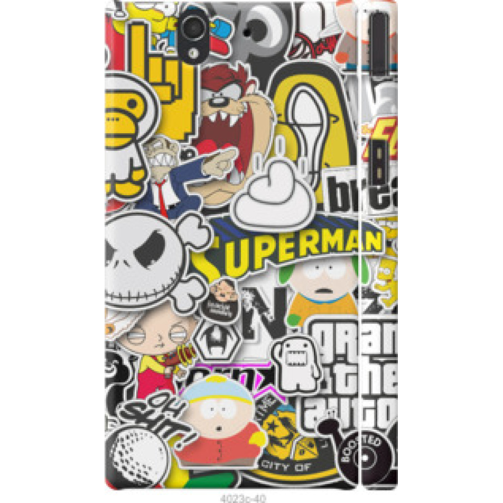 Чохол на Sony Xperia Z C6602 Popular logos (4023c-40)