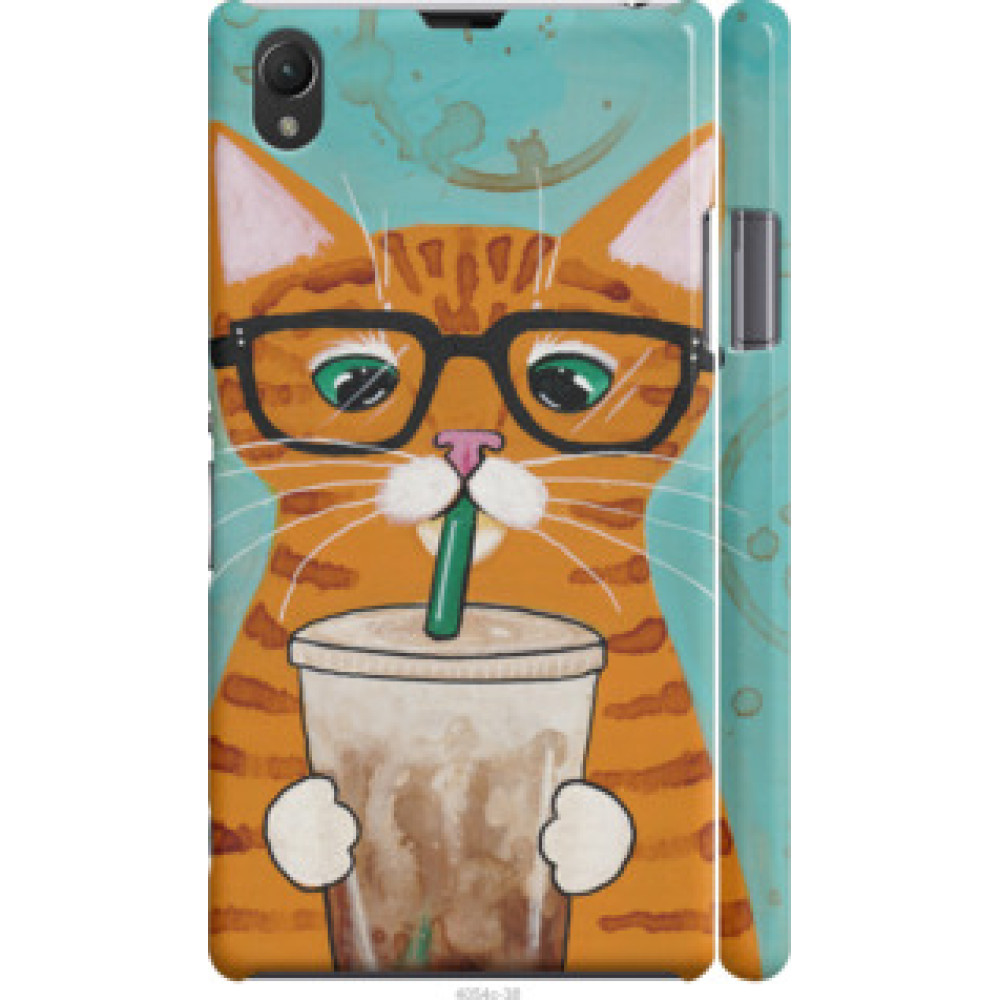 Чохол на Sony Xperia Z1 C6902 Зеленоглазый кот в очках (4054c-38)