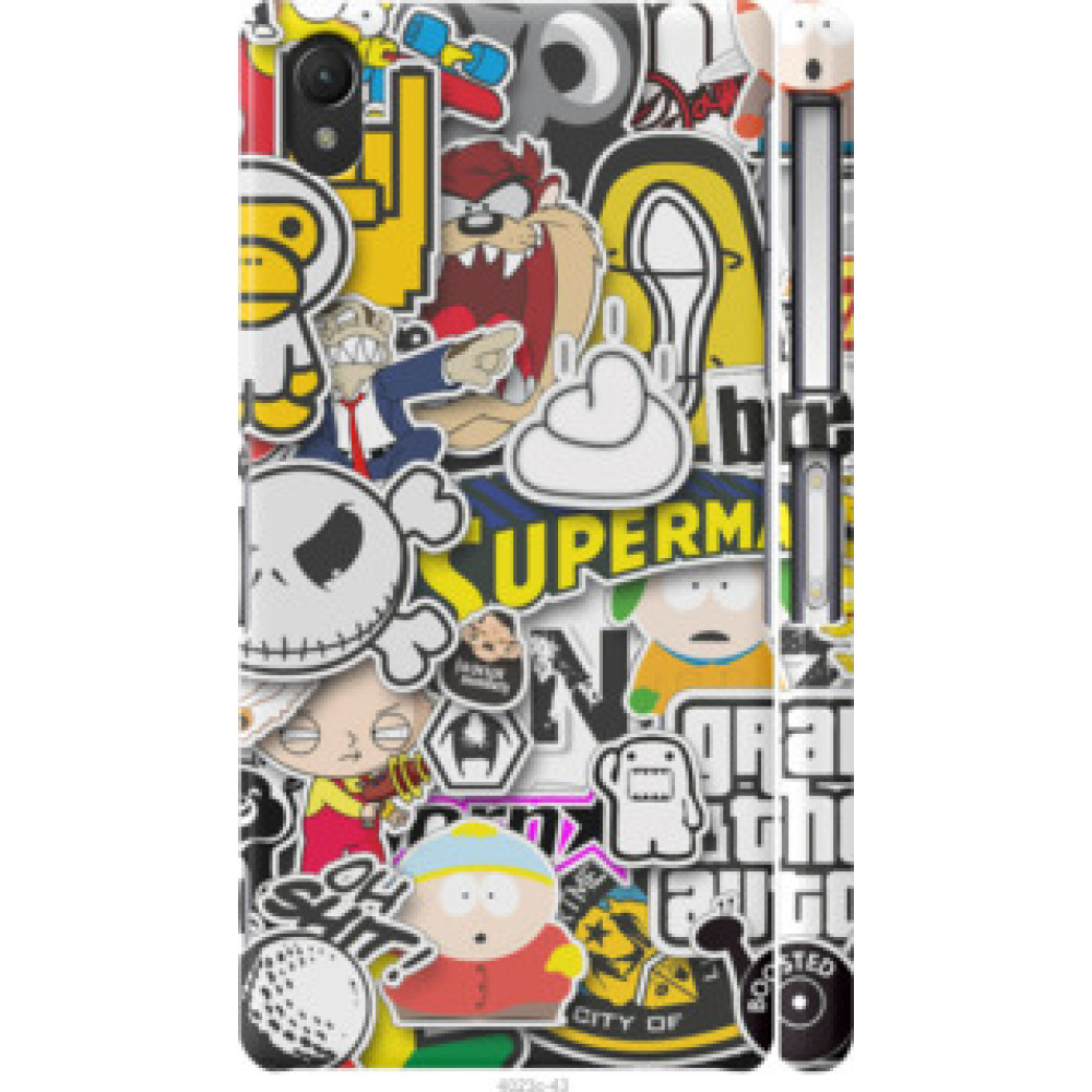 Чехол на Sony Xperia Z2 D6502/D6503 Popular logos (4023c-43)