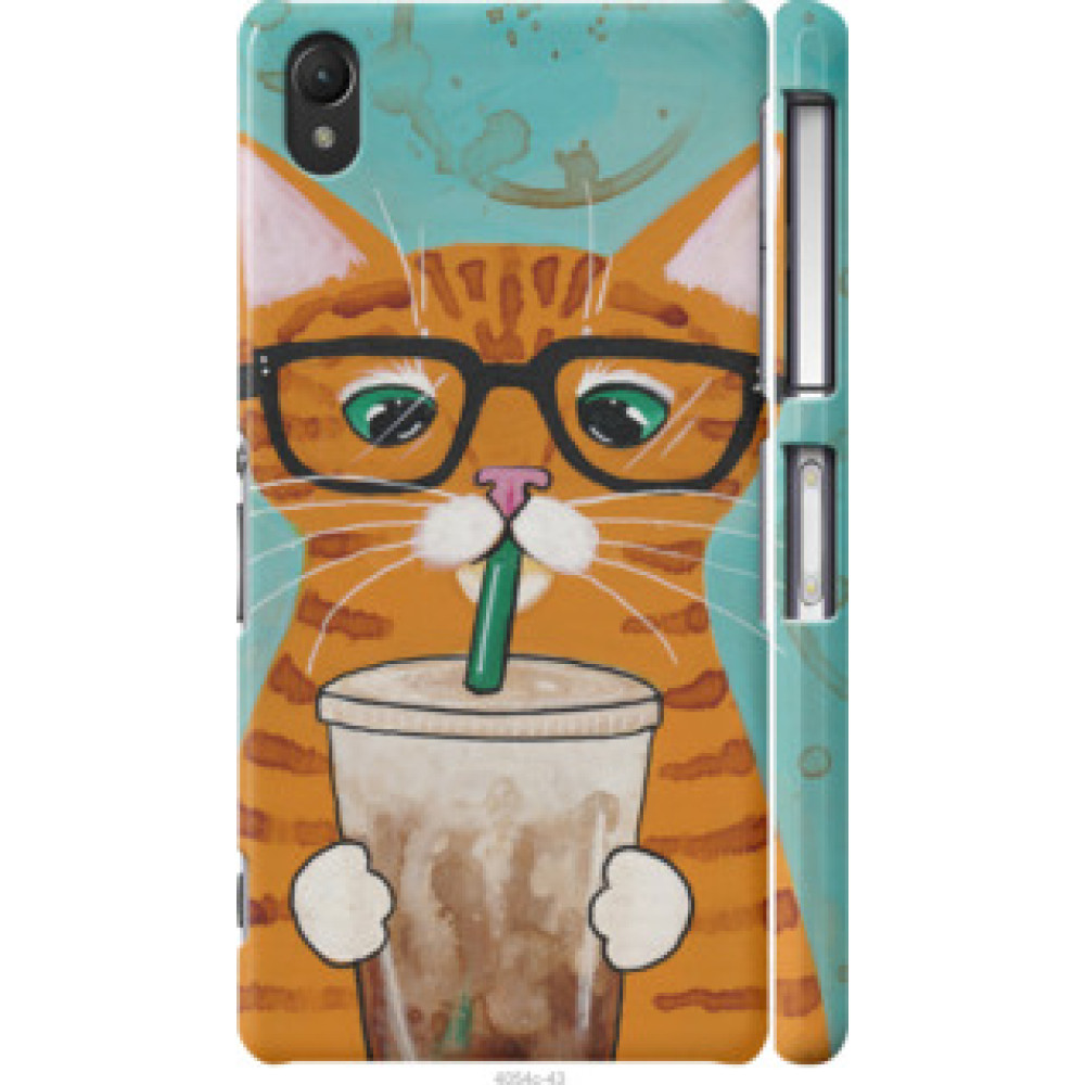 Чохол на Sony Xperia Z2 D6502/D6503 Зеленоглазый кот в очках (4054c-43)
