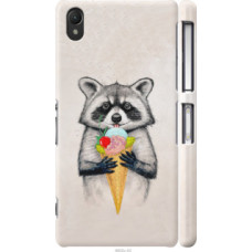 Чехол на Sony Xperia Z2 D6502/D6503 Енотик с мороженым (4602c-43)