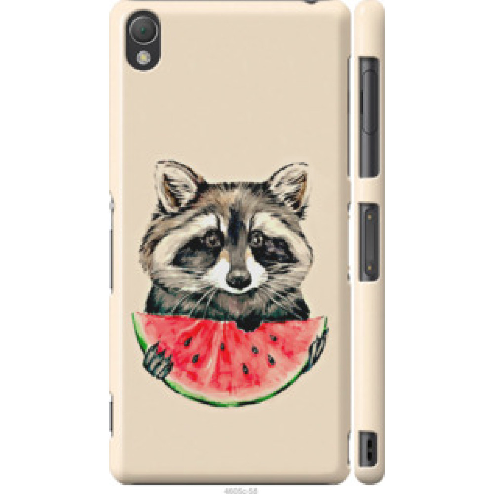 Чехол на Sony Xperia Z3 D6603 Енотик с арбузом (4605c-58)