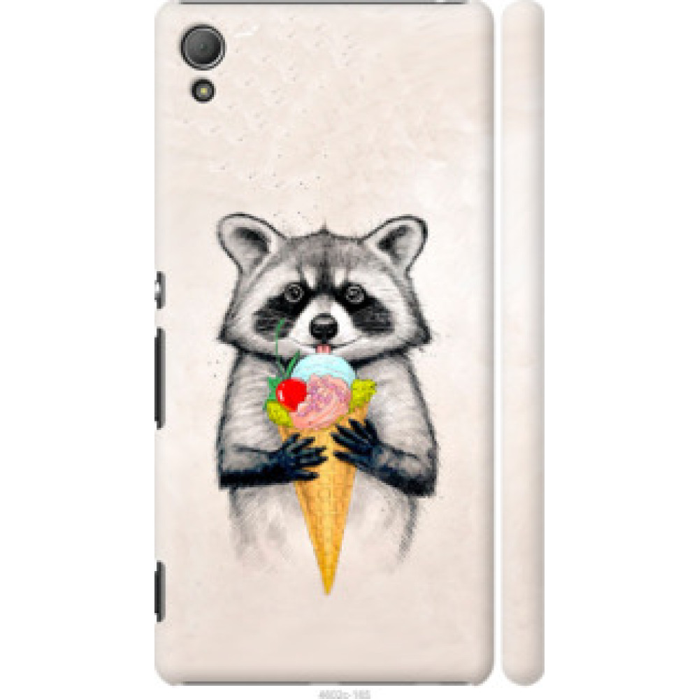 Чехол на Sony Xperia Z3+ Dual E6533 Енотик с мороженым (4602c-165)