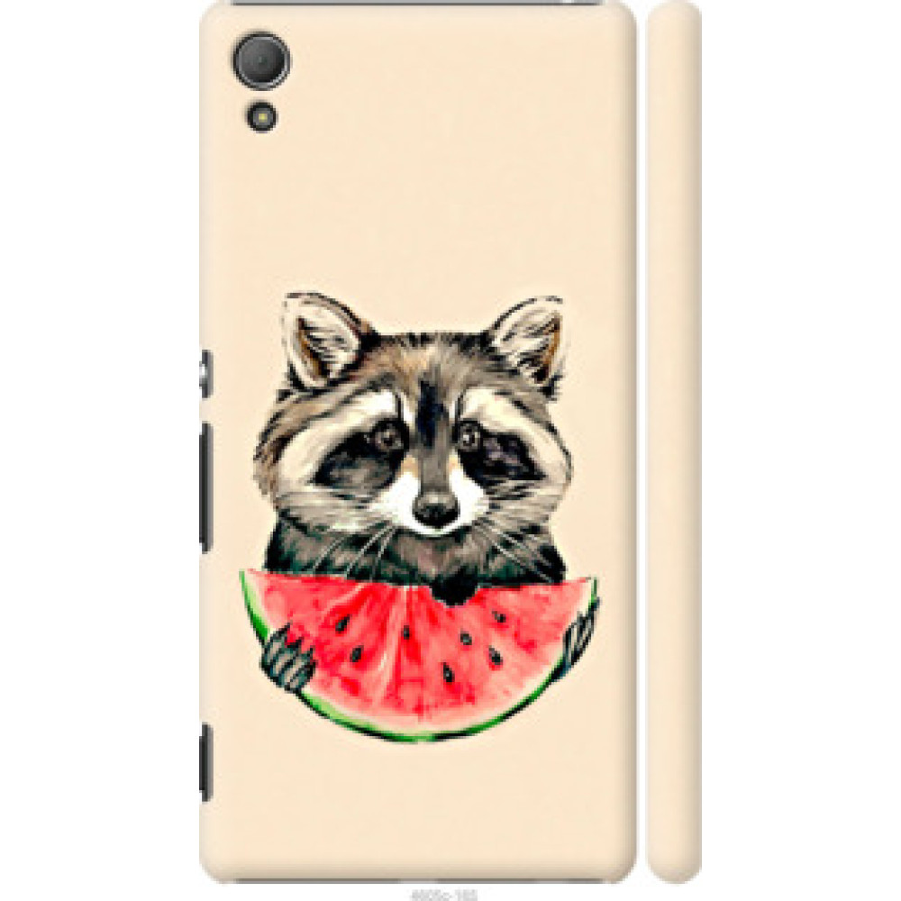 Чохол на Sony Xperia Z3+ Dual E6533 Енотик с арбузом (4605c-165)