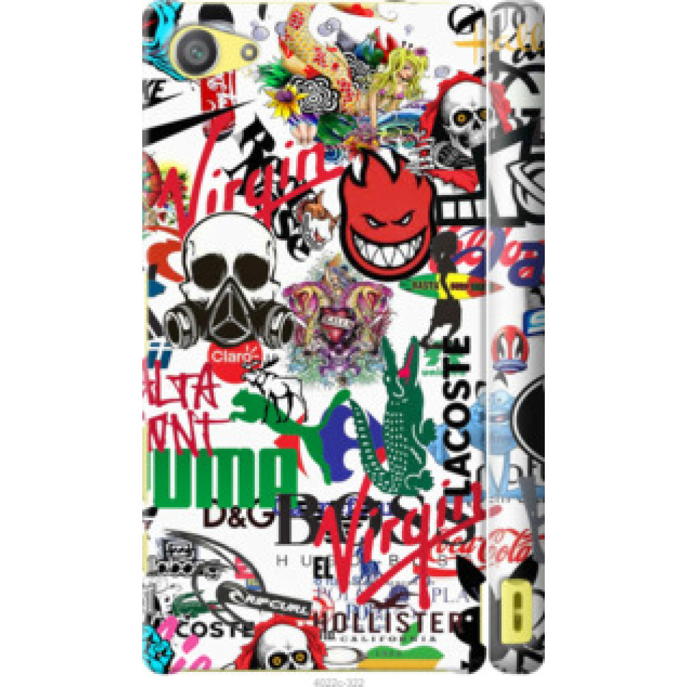 Чохол на Sony Xperia Z5 Compact E5823 Many different logos (4022c-322)