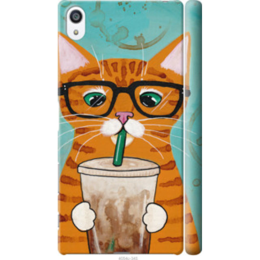 Чехол на Sony Xperia Z5 Premium E6883 Зеленоглазый кот в очках (4054c-345)