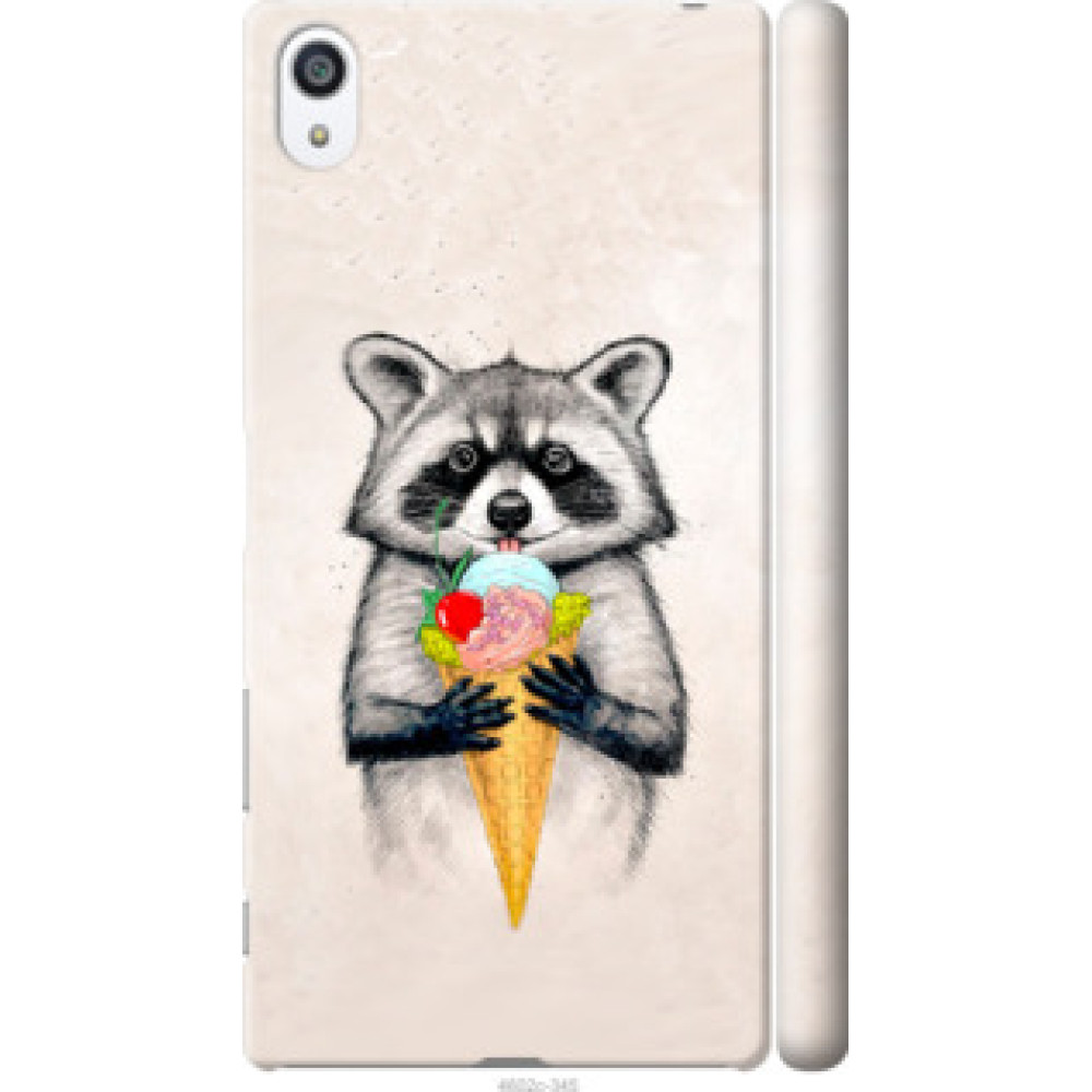 Чехол на Sony Xperia Z5 Premium E6883 Енотик с мороженым (4602c-345)